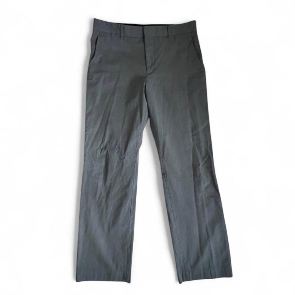 Express Men’s Y2K Producer Striped Wide Leg Trousers Grey